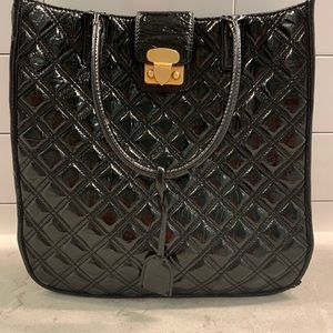Ann Taylor Loft Quilted Patent Leather Tote